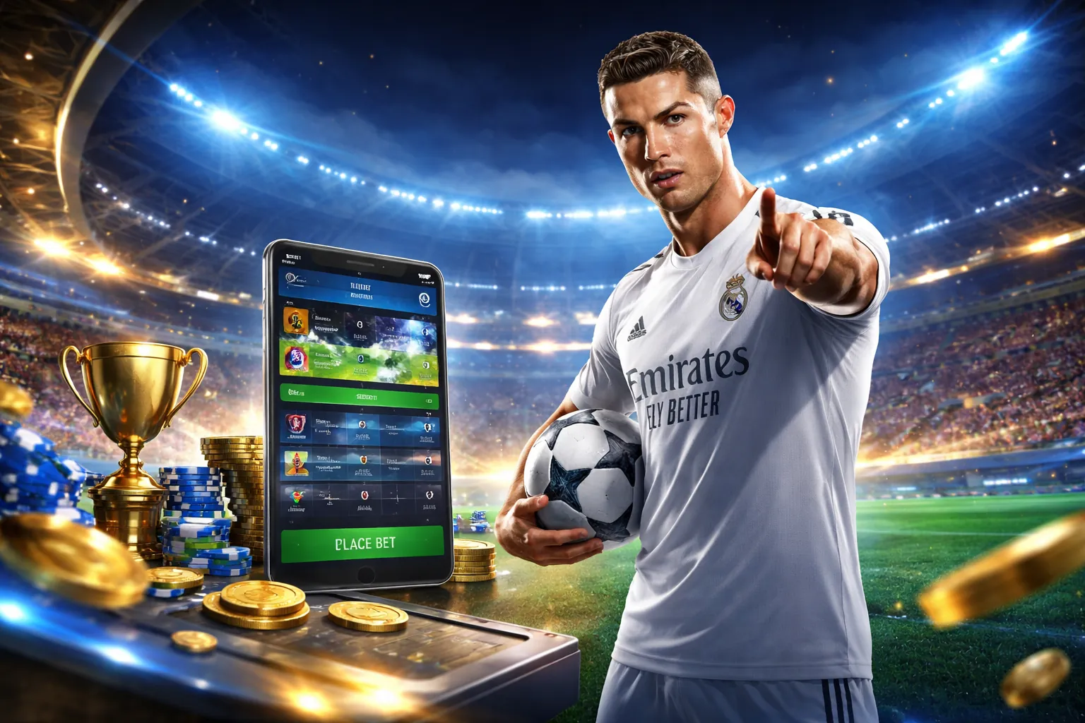 Người dùng đang trải nghiệm ứng dụng hay88 app trên điện thoại di động với giao diện tin tức thể thao và casino sống động.